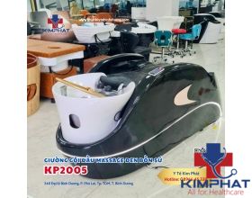 Giường gội đầu massage đen Bồn sứ KP2005
