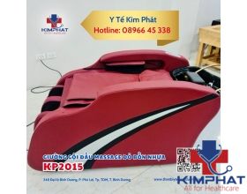 Giường gội đầu massage đỏ bồn nhựa KP2015
