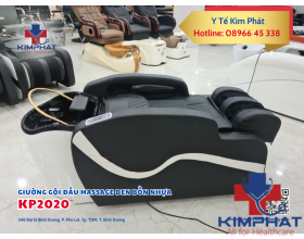 Giường gội đầu massage đen bồn nhựa KP2020