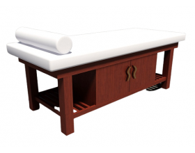 GIƯỜNG MASSAGE GỖ CAO CẤP CĂM XE CHĂM SÓC DA MẶT